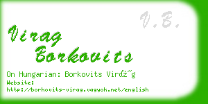 virag borkovits business card